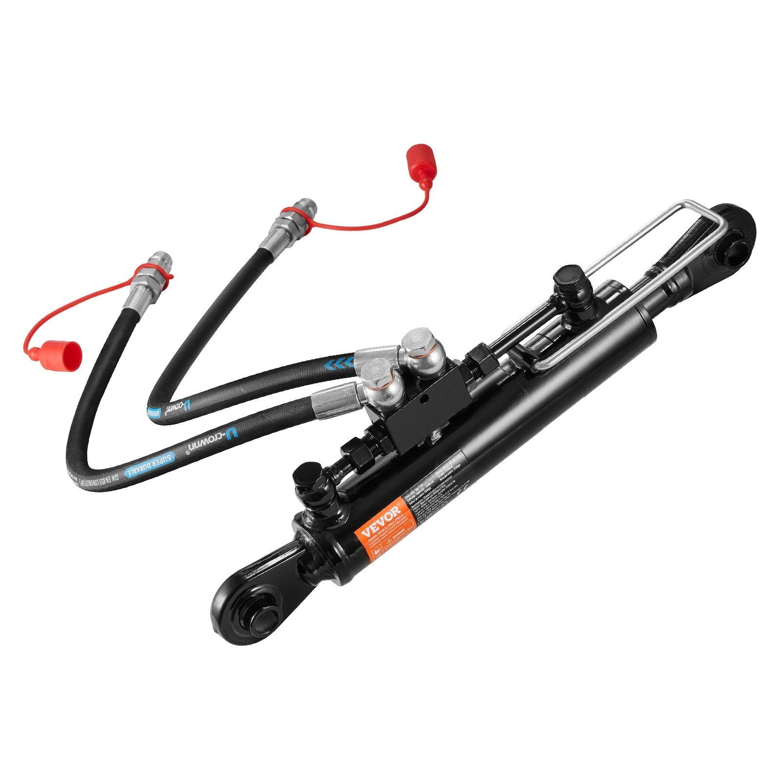 Vevor Hydraulic Top Link Cat.1-1 (8-1/4 In, 18-1/8~26-3/8 In ), Hydraulic Cylinder With 2 Hoses & G3/8' Check Valve